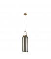Design pendant light Pipette Glass, mild steel Brass, smoked glass 1 bulb 53.5cm