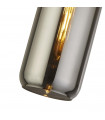 Suspension design Pipette Verre,acier doux Laiton,verre fumé 1 ampoule 53,5cm
