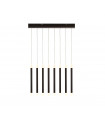 Wands 8-Light Integrated LED Ceiling Light Acrylic,Mild Steel Matte Black,Frost