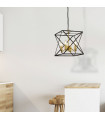 Hexa pendant Mild steel Black 4 bulbs 34.5cm