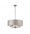 Suspension Knightsbridge Acier doux Argent satiné 5 ampoules 31cm