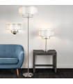 Knightsbridge floor lamp Mild steel Satin silver 3 bulbs 156cm