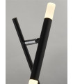Lampe LED intégré Wands Acrylique,acier doux Chrome,Noir mat,givré 1 ampoule 48,5cm