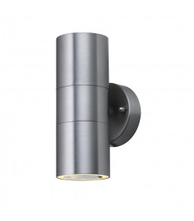 Luz de jardín costero Vidrio, acero inoxidable Acero inoxidable 2 bombillas 16,3 cm