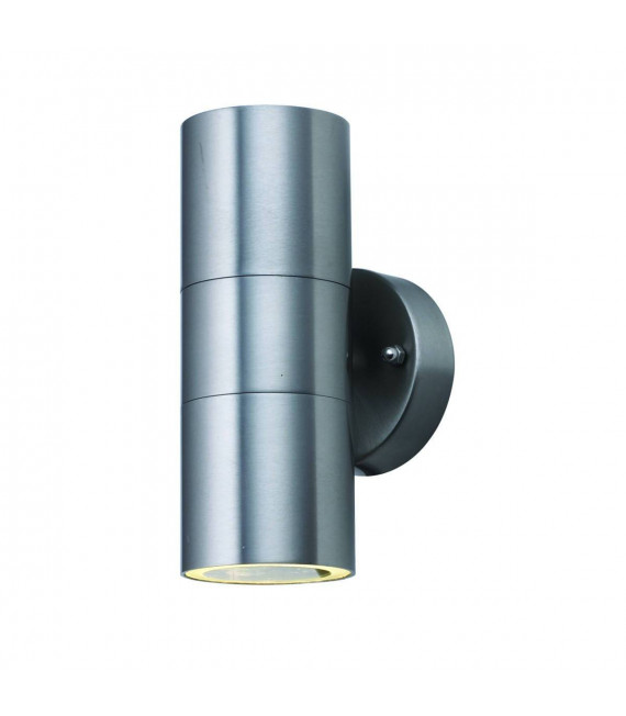 Gartenwandleuchte Led Outdoor Glas Aluminium 2 Glühbirnen 16cm