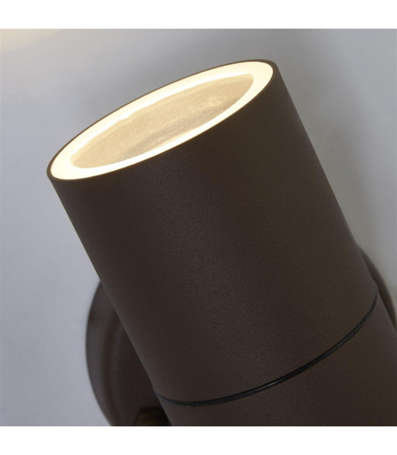 Luz de jardín Metro Vidrio, acero inoxidable Marrón óxido 2 bombillas 16cm