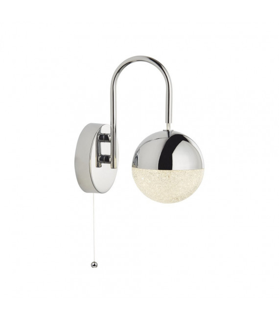 Applique murale Marbles Acier doux Chrome 1 ampoule 20cm