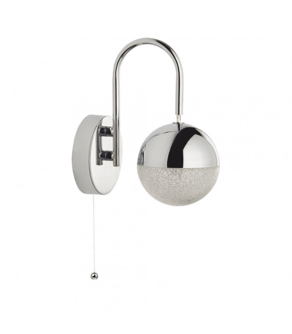 Aplique de canicas Acero Cromado 1 bombilla 20cm