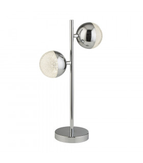 Marbles globe table lamp Mild steel Chrome 2 bulbs 45cm
