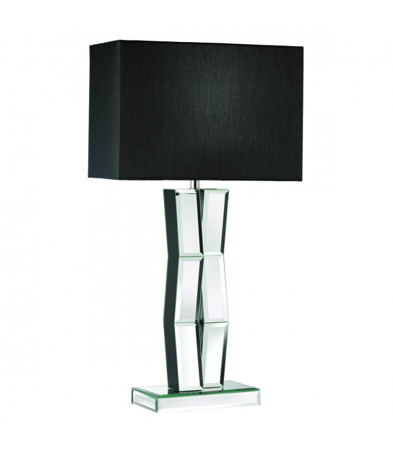 Lampe de table Mirror Verre noir,miroir 1 ampoule 60cm