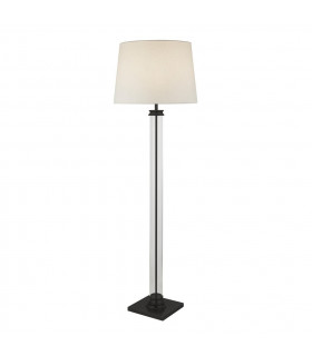 Lampadaire Pedestal Verre,plastique,tissu,acier doux blanc,noir,Transparent 1 ampoule 156cm