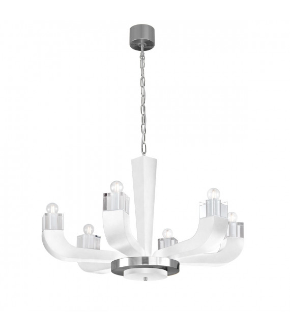 Riviera pendant light 6 white bulbs