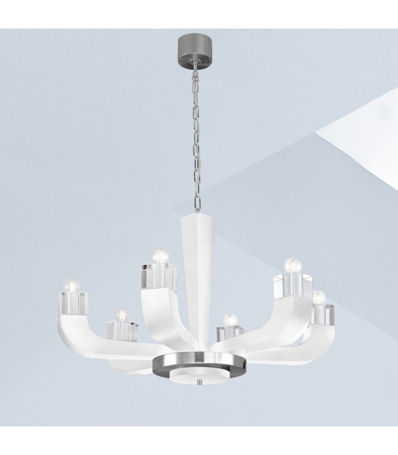 Lampada a sospensione Riviera 6 lampadine bianche