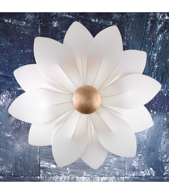 Applique murale Fiore 6 ampoules 24 carats d'or