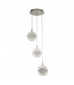 Gyroscope suspension Glass, stainless steel, silicone rubber, mild steel Chrome, white, Transparent 1 bulb 27.5cm