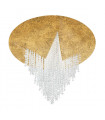 Design cast iron gold leaf ceiling light 1 bulb 34cm