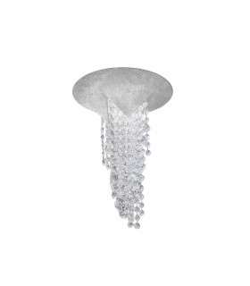 Plafonnier Design Fonte Feuille d'argent 1 ampoule 34cm