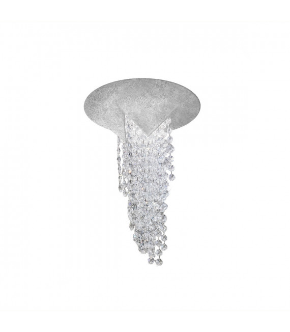 Plafón de diseño hierro fundido pan de plata 1 bombilla 34cm