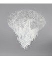 Plafonnier Design Fonte Feuille d'argent 1 ampoule 43cm