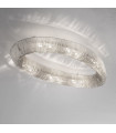 Plafonnier Cloud Chrome poli 12 ampoules 200cm