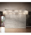 Plafonnier Cloud Chrome poli 20 ampoules 200cm