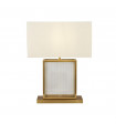 Lampe de table Clarendon Verre,plastique,velours,acier doux blanc,laiton satiné,Transparent 1 ampoule 37cm