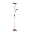 Lampadaire avec liseuse Métal Cuivre antique 1 ampoule 180cm
