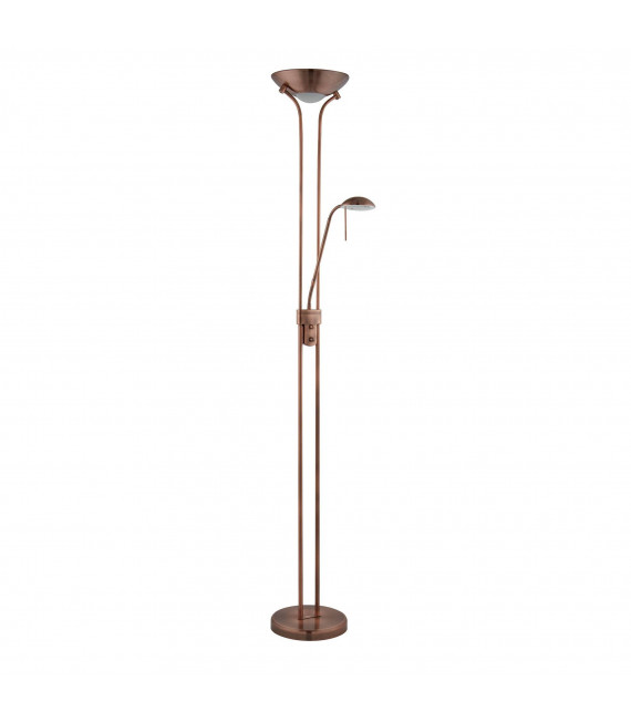 Floor lamp with reading light Metal Antique copper 1 bulb 180cm