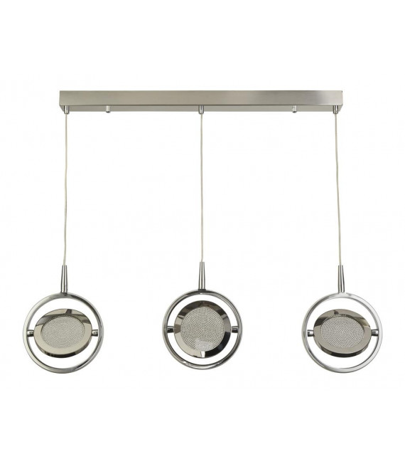 Suspension Gyroscope 1 ampoule Verre,acier inoxydable,caoutchouc en silicone,acier doux Chrome, blanc,Transparent