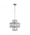 Suspension Glacier Acier doux Chrome 1 ampoule 30cm