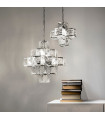 Glacier pendant Mild steel Chrome 1 bulb 30cm