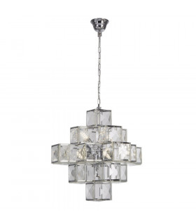 Glacier pendant Mild steel Chrome 7 bulbs 56cm