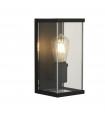 Lanterne de jardin Bakerloo 1 ampoule Verre,moulage Aluminium en métal Noir,Transparent