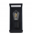 Bakerloo 1-Light Garden Lantern Glass, Aluminum Metal Casting, Black, Clear
