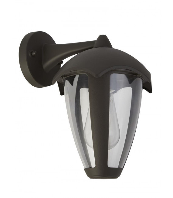 Bluebel Farol de jardín de 1 luz Plástico, Aluminio Fundición de metal Gris, Transparente