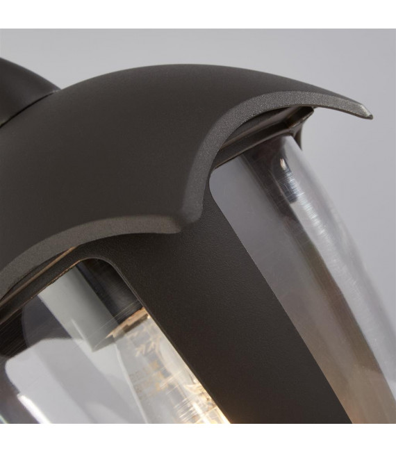 Bluebel Lanterna da giardino a 1 luce in plastica, fusione di metallo in alluminio grigio, trasparente