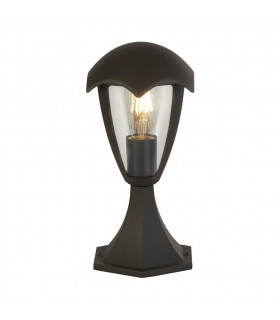 Bluebel 1-Light Garden Lantern Plastic, Aluminum Metal Casting Grey, Clear