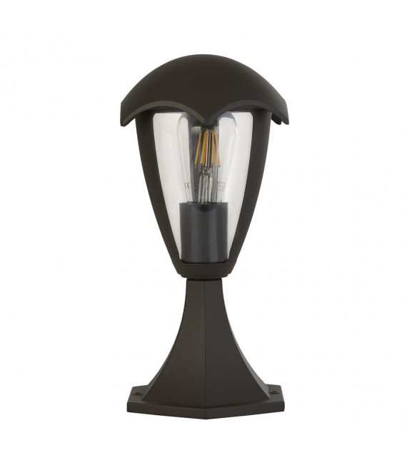 Bluebel Lanterna da giardino a 1 luce in plastica, fusione di metallo in alluminio grigio, trasparente