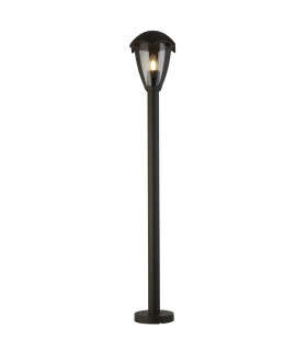 Bluebel paletto da giardino 1 lampadina Plastica, modanatura in alluminio in metallo grigio, trasparente