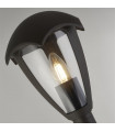 Bluebel garden bollard 1 bulb Plastic, Aluminum molding in metal Gray, Clear