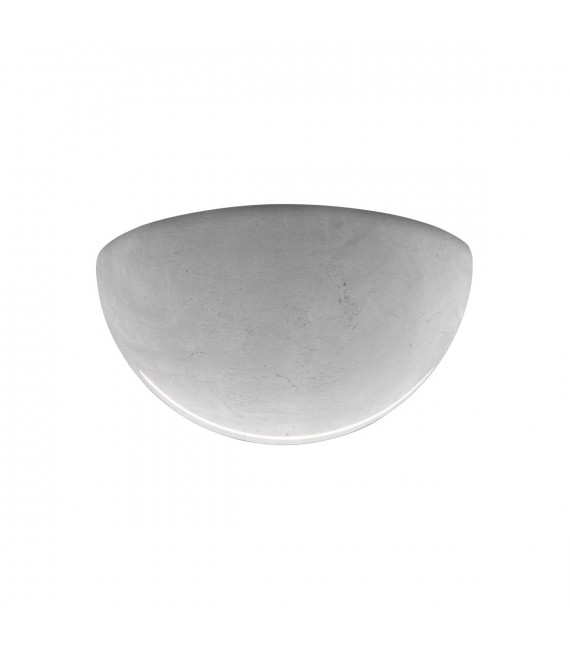 Wandleuchte Bisquitte Blattsilber 1 Glühbirne 11cm