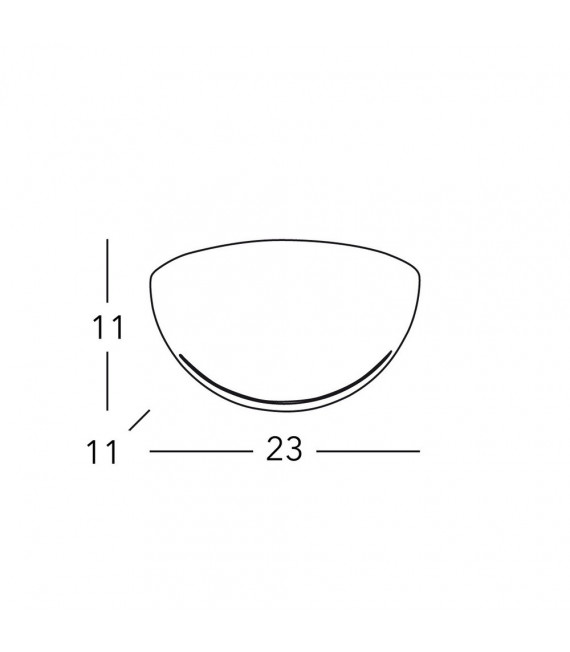 Applique murale Bisquitte Or 1 ampoule 11cm