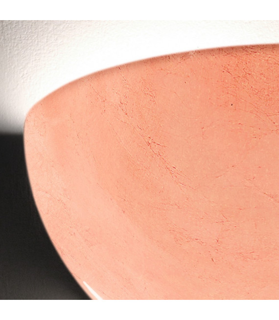 Applique Bisquitte Foglia rame 1 lampadina 11cm