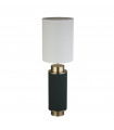 Flask table lamp Plastic, fabric, white mild steel, antique brass, green 1 bulb 49cm