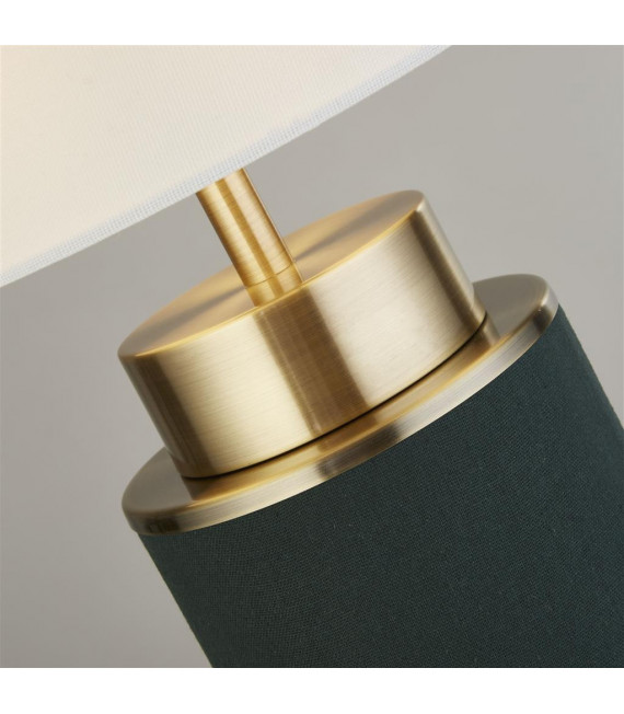 Lampada da tavolo Flask Plastica, tessuto, acciaio dolce bianco, ottone antico, verde 1 lampadina 49cm