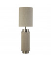Lampe de table Flask Plastique,tissu,acier doux Nickel blanc,satiné,Hesse 1 ampoule 49cm