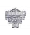 Plafonnier Glacier Acier doux Chrome 5 ampoules 39cm