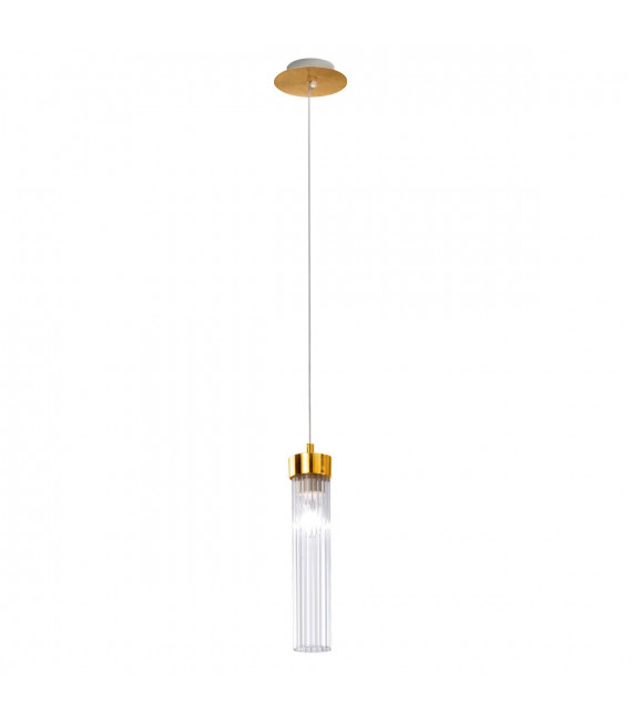 Lampada a sospensione design Raggio Foglia oro 1 lampadina 28cm