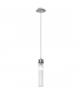 Suspension design Raggio Feuille d'argent 1 ampoule 28cm