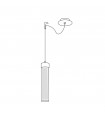 Suspension design Raggio Feuille d'argent 1 ampoule 28cm